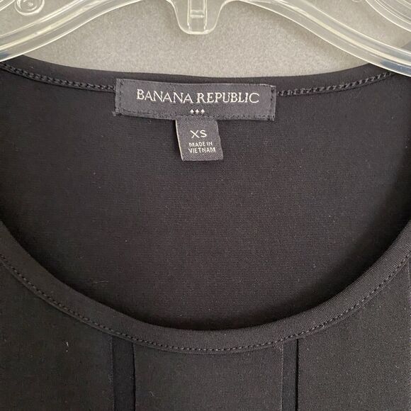 Banana‎ Republic Shirt Womens XS Black Scoop Neck Lace Sleeveless Top Blouse - Picture 4 of 9